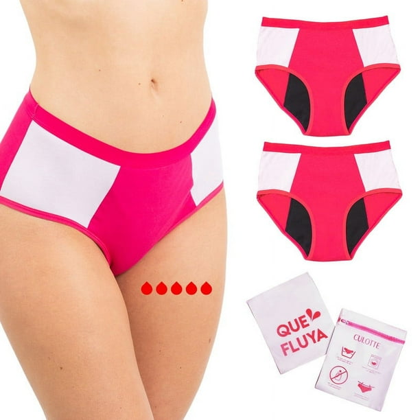Bundle 2 Calzones Menstruales Culotte Rosario 2XS Bolsa de Lavado Walmart en linea