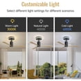 thumbnail image 3 of Jopath 52 Inch Modern Flush Mount Ceiling Fan with LED Light and Remote Control, 3 ABS Blades Noiseless Reversible DC Motor for Patio Living Room, 3 of 9