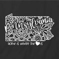 thumbnail image 2 of Home Is Where The Heart Is - Pennsylvania T-Shirt | White Tee Gift, 2 of 5