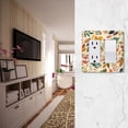 thumbnail image 5 of Yayeee Rocker Switch Wall Plate 1-Gang 4.6"x2.9" Home Decorative Outlet Cover, Beige Retro Leaves, 5 of 6