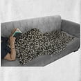 thumbnail image 6 of Floral Soft Flannel Fleece Throw Blanket, Continuous White Flowers Branches on Dark Tone Background, Cozy Plush for Indoor and Outdoor Use, 50" x 70", Brown Yellow, by Ambesonne, 6 of 6