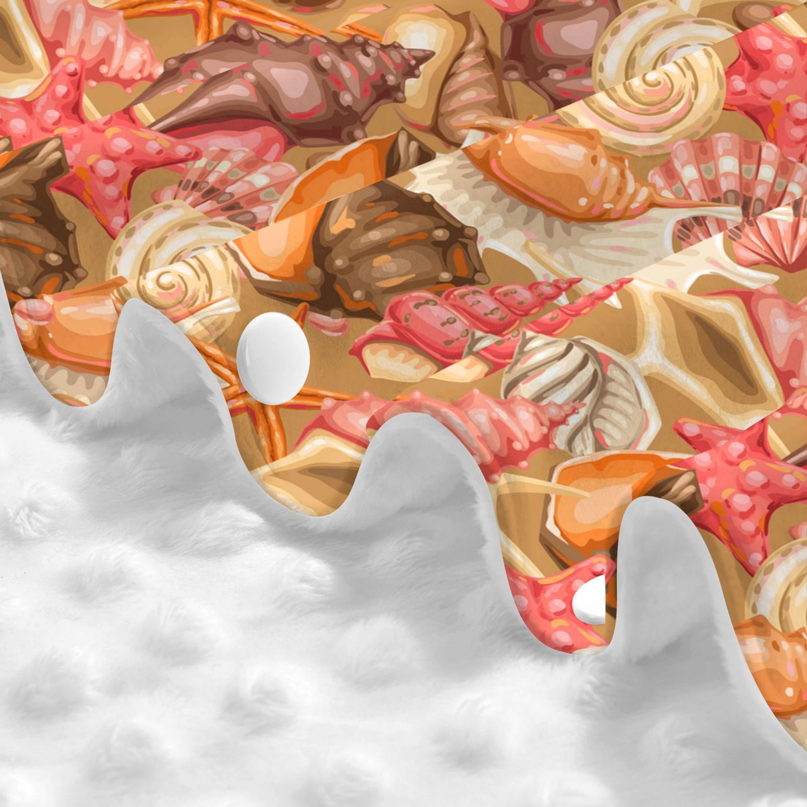 Car Seat Cover Baby - Conch Shells Print No.9036 Breathable Infant Car Seat Cover for Baby Carseat, Lightweight Comfort Baby Essentials Must Haves Newborn Stuff for Girl Boy