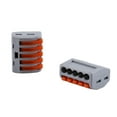 thumbnail image 1 of Reusable Spring Lever Terminal Block, 20pcs 5 Way Electric Cable Connector, Security, Convenience, Quick,Solid Conductor Size 0.08 to 2.5mm²,AWG 14, , . Isolation 4 KV,, 1 of 7