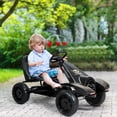 thumbnail image 3 of Topbuy Black Go Kart Ride-On Pedal Car with Clutch & Hand Brake, 3 of 8