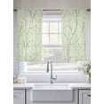 thumbnail image 5 of Sage Green Branches Sheer Curtains 54 Inch Length 2 Panels Set, Vintage Art Farmhouse Voile Window Treatment Rod Pocket Short Kitchen Curtains Drapes for Bedroom 52"x54"x2, 5 of 7
