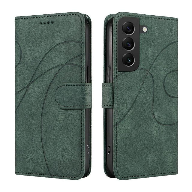 Flip Case For FOXDOCK Samsung Galaxy S21 FE Card Slots and Kickstand Function Skin Feel Leather