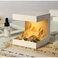 thumbnail image 4 of Handmade Gypsum Aromatherapy Night Light – USB Powered 3-Color Dimmable Mood Lamp with Essential Oil Diffuser, Snow Mountain Zen Decor for Bedroom, Meditation & Gift(White), 4 of 7