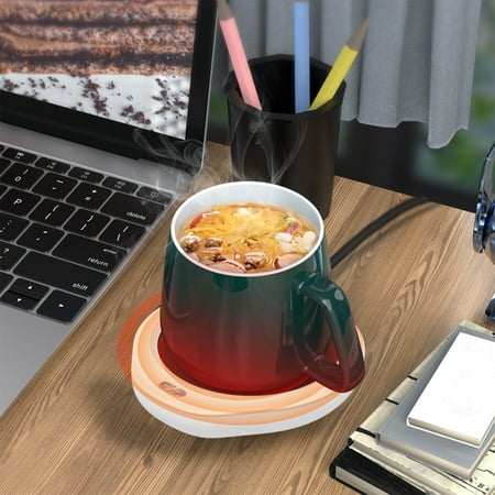 

Haykey Insulated Coaster Suitable For Coffee Tea Cocoa Milk Food Fruit Candles Tempered Glass Panel Safe And Reliable Black White Green