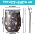 thumbnail image 5 of Halloween Pattern 12oz Stainless Steel Insulated Wine Tumbler with Lid and Straw – Double Wall Vacuum Mug for Hot & Cold Drinks, 304 Steel Interior, Sweat-Free Design. Trick or Treat !, 5 of 5