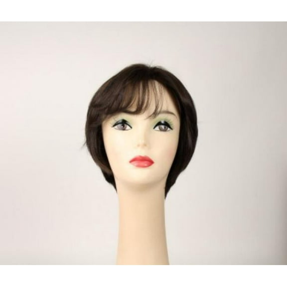European Human Hair Freeda Wig Linda Dark Brown Size M