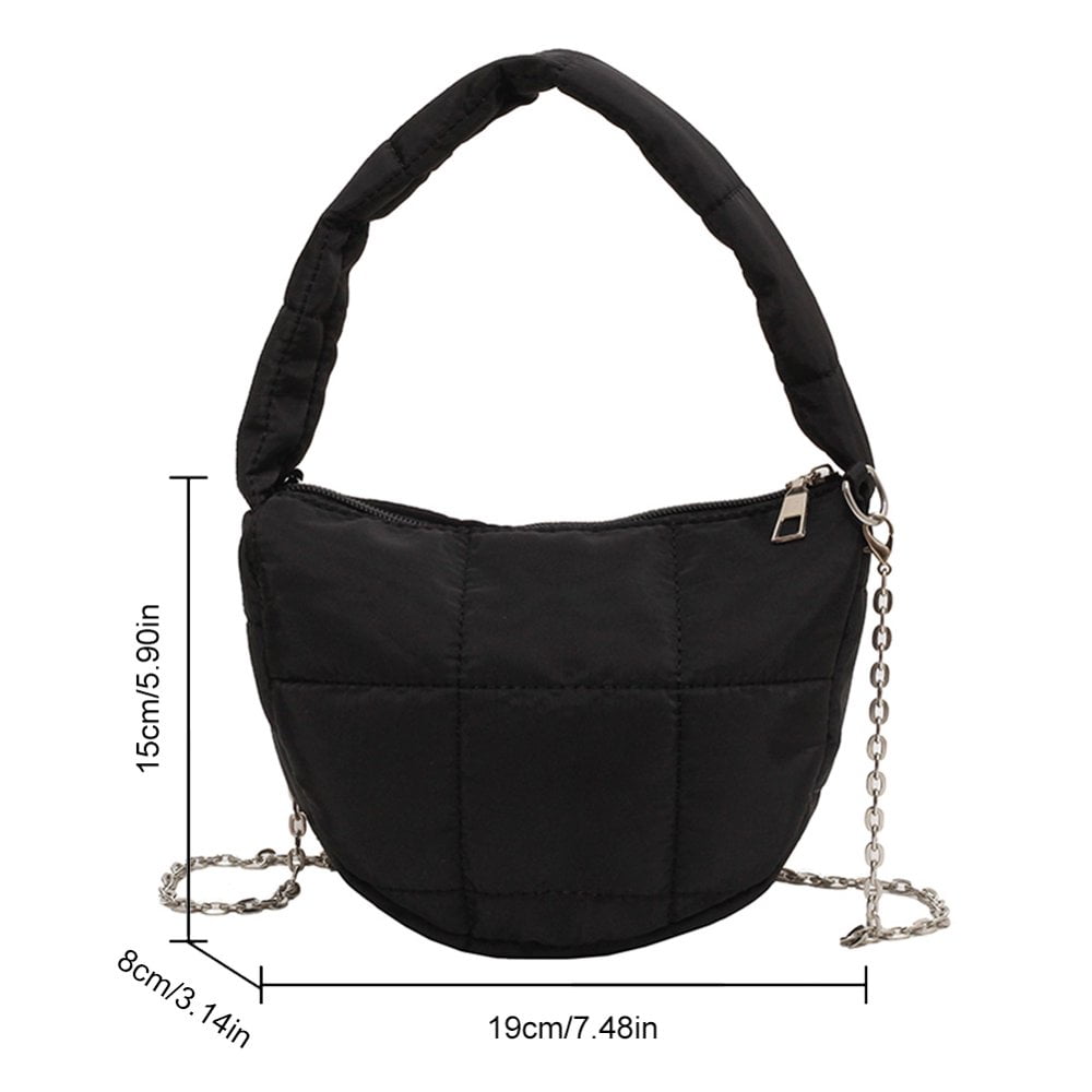 Women Chain Hobo Bag Lightweight Crossbody Pouch Daily Dating Bag Blue