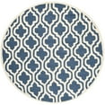 thumbnail image 4 of SAFAVIEH Cambridge Kirsten Geometric Wool Area Rug, Navy/Ivory, 6' x 9', 4 of 10