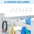 thumbnail image 3 of Dextrus Poolside Deckbox Storage Organizer measuring 64" W x 47" L x 39" H, featuring 6 Movable Hooks and Weather-resistant Pool Storage Bins, 3 of 5