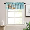 thumbnail image 4 of Ocean Beach Theme Window Valance Curtain,Starfish Seashells Coral, Decorative Curtain Valance for Kitchen Bedroom Decor with Rod Pocket, 4 of 5