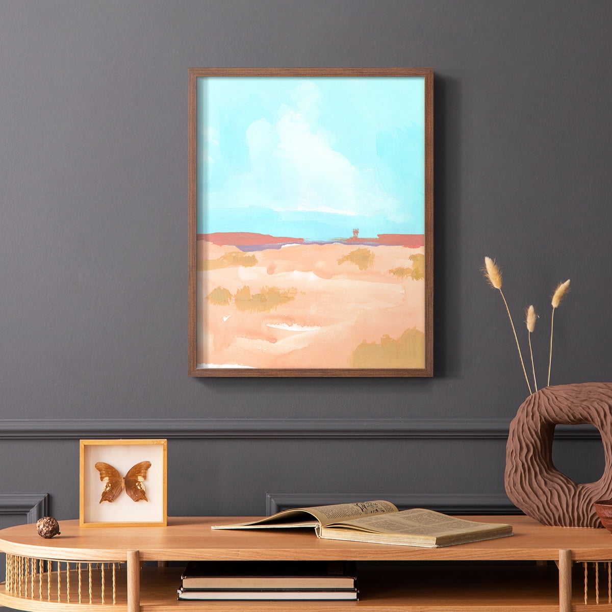 Wide Open Spaces II Framed Print in Brown Solid Wood 11 x 14 Framed Print