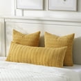thumbnail image 3 of Fancy Homi Mustard Yellow Long Body Lumbar Lumbar Decorative Throw Pillow Covers 20x54 inch for Bed Couch Bedroom Bench, Soft Corduroy Rectangle Solid Pillow Case, Rustic Farmhouse Boho Room Decor, 3 of 8