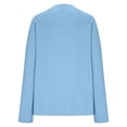 thumbnail image 4 of DuoJiaJ Womens Long Sleeve Top, Crew Neck Solid Color Sun Athletic Top Blue XL, 4 of 5