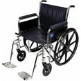 thumbnail image 7 of Medline Extra-Wide Wheelchair, 20" Wide Seat, Full-Length Arms, Swing Away Footrests, Chrome Frame - Bariatric, 500 lb Weight Capacity, Mobility Aid for Enhanced Comfort and Durability, 7 of 7