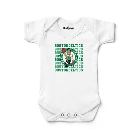 Newborn & Infant Chad & Jake White Boston Celtics Retro Bodysuit
