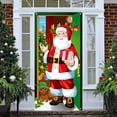thumbnail image 4 of harmtty Reusable Christmas Decor Christmas Door Festive Door Hanging Blanket for Holiday Home Decor, 4 of 8