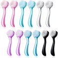 thumbnail image 1 of 12 Pieces Facial Cleansing Brush Soft Bristle Face Brush Scrub Exfoliating Facial Brushes with Handle, Face Washing Scrub Exfoliator Brush use in Face, 1 of 5