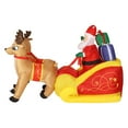 thumbnail image 4 of Christmas Inflatables ,  on Sleigh with 2 Reindeers, Santa Riding Sled, Built in LED Lights for Xmas Party Holiday Garden Lawn Decor, 4 of 8