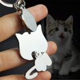 thumbnail image 4 of 2 unidades de llavero de gato encantador, llavero de gato con cabeza móvil divertida, llaveros de animales para bolsa de regalo de cumpleaños, decoración para llaves Rojo Verde, 4 of 5