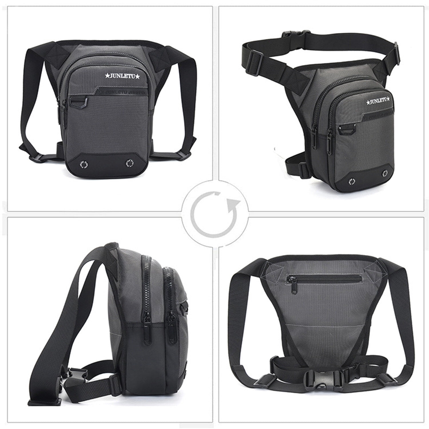 KAWELL Mens Waist Bag Fanny Pack Drop Leg Bag Thigh Bag Pouch Tactical Motorcycle Riding Waterproof Outdoor Sport