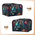 thumbnail image 3 of Balery Colorful Flower Tiger Pattern Oven Cover Kitchen Bread Machine Protector, 4 Slice Toaster Cover for Home, Anti Dust Fingerprint Coaster Cover, 3 of 7