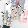 thumbnail image 1 of Funda de silicona suave y transparente con diseño geométrico para iPhone 14, 13, 12 Pro Max, 11, X, XS MAX, XR, 8, 7, 6, 6S Plus, 1 of 3