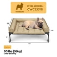 thumbnail image 2 of Cama para perros Veehoo Cooling Elevated con cojín impermeable de 81 x 64 cm, 2 of 7
