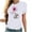 White #1, variant on Fartey Breast Cancer Shirts for Women Soft Comfy Crew Neck Tshirts Pink Ribbon Breast Cancer Awareness Tees Inspirational Short Sleeve Tops Black 2XL