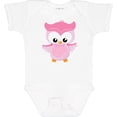 thumbnail image 3 of Inktastic Cute Pink Spring Owl Girls Baby Bodysuit, 3 of 5
