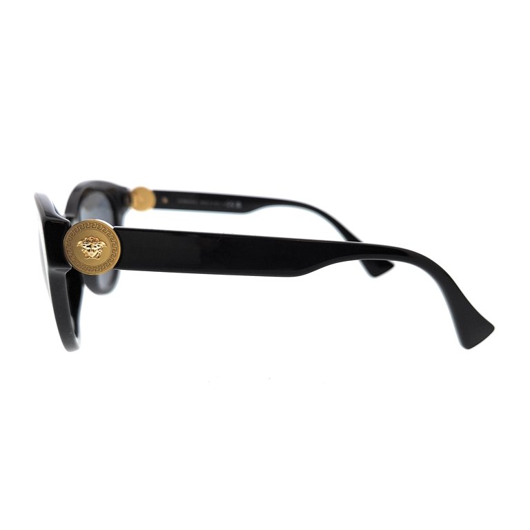 Versace Medusa VE 4435 Women's Cat Eye Sunglasses, Black