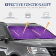 thumbnail image 4 of Windshield Sun Shade, Glitter Purple Foldable Car Sun Shade Windshield for Front, 2 Pieces, 4 of 7