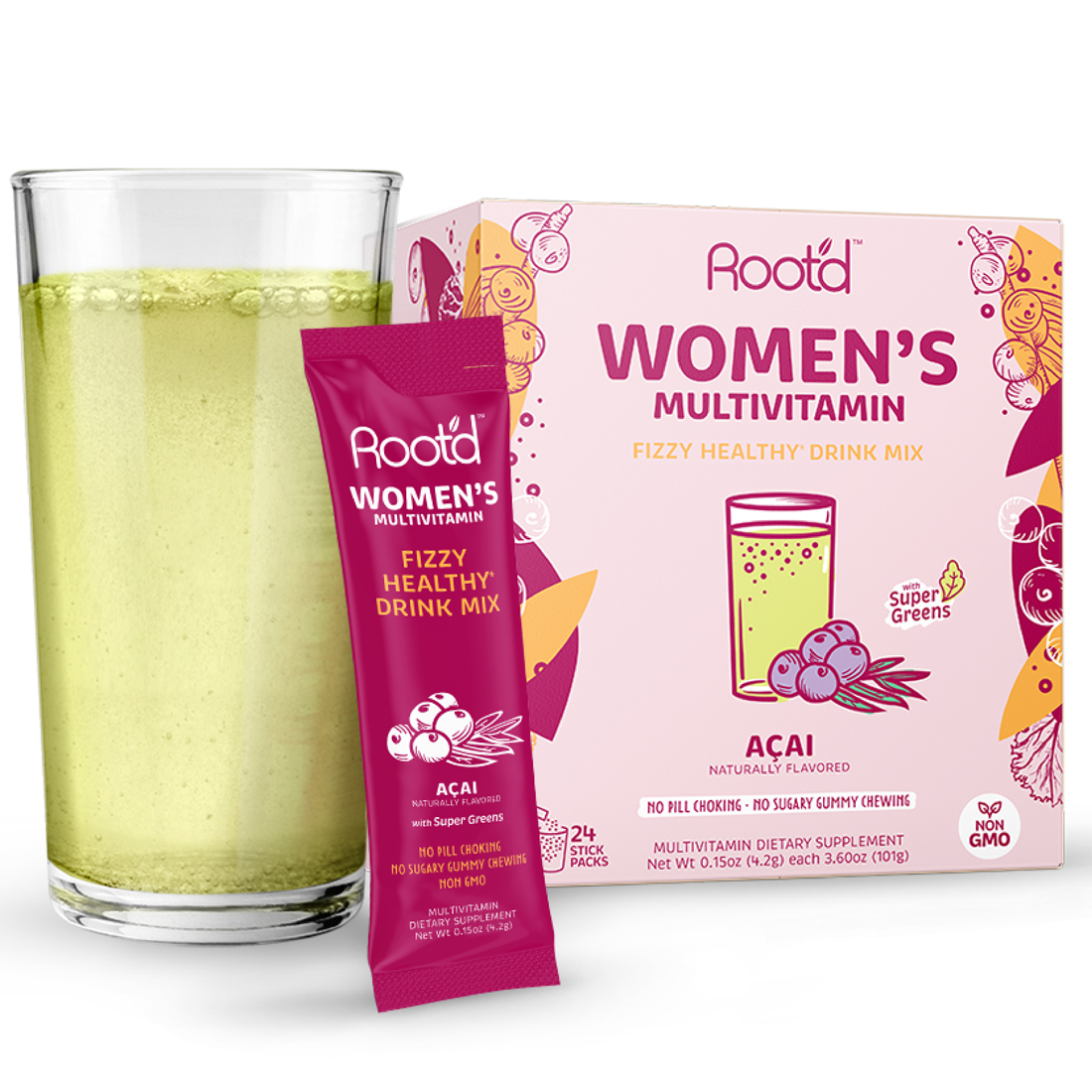 Rootd Powder Multivitamin for Women with 25 Vitamins & Minerals