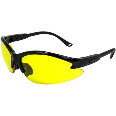 

Global Vision Cougar Black Semi Rimless Frame Yellow Lens