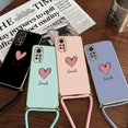 thumbnail image 5 of A Pink Heart Crossbody Lanyard Silicone Phone Case For Xiaomi Redmi Note 11 Pro 10 Pro 10 12 11S 9 10A 10C 9C 9A 9T Cover, 5 of 5