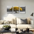 thumbnail image 2 of Canvas Wall Art For Living Room- Black And White Wall Decor For Bedroom Room-Yellow Trees Landscape Wall Paintings-Modern Home Decor Stretched And Framed Ready To Hang Wall Pictures- 12"X16"X3 Piece, 2 of 6