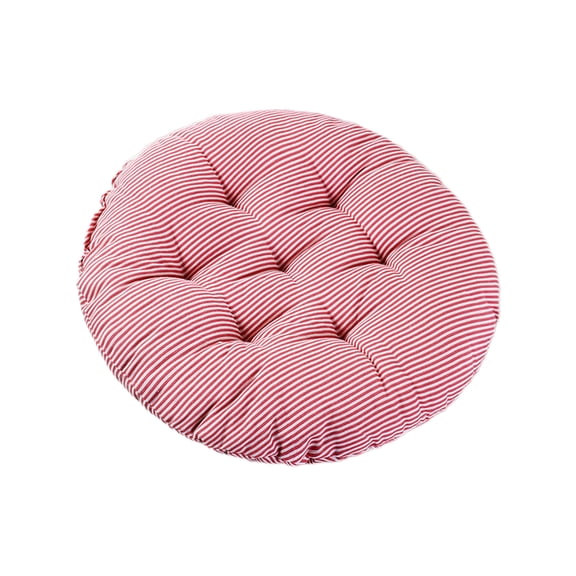 Lypsnake Round Chair Cushion -15.7 Inch Pink stripes Memorys Foam Seat, Thickened Non-Slip Memory Foam Chair Pad, for Garden Office Home Kitchen Dining and Wheelchair Use