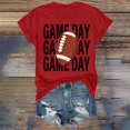thumbnail image 2 of Charmgo Haut pour Femmes Tendance T-Shirts Jour de Match T-Shirt Imprimé 2D pour Femmes Manches Courtes Col Rond T-Shirt Mode Léger Doux Tenue Décontractée Vêtements pour Femmes Football Rouge G, 2 of 4