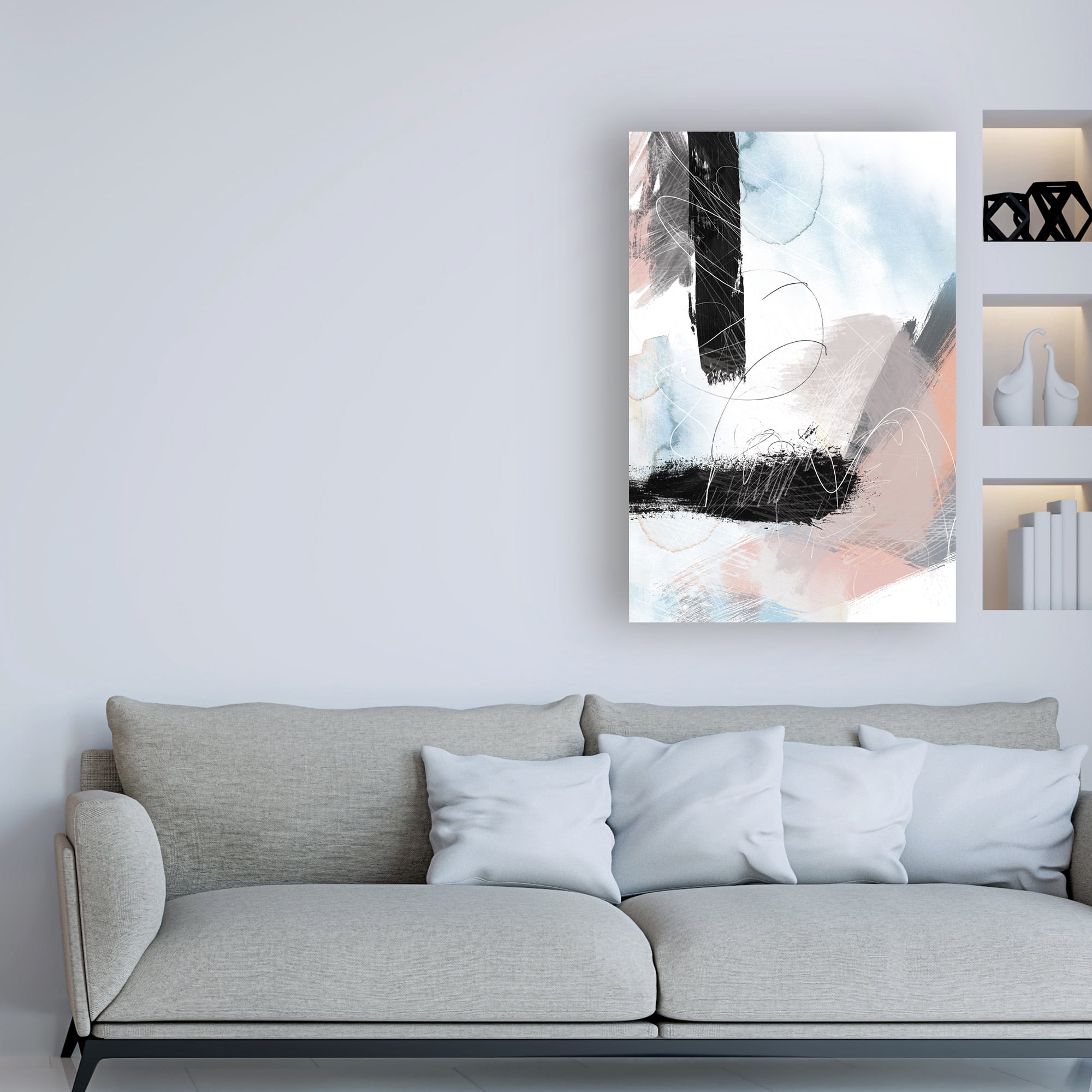 Trademark Fine Art 'Abstract Blush No. 1' Canvas Art by Louis Duncan-He
