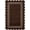 Chocolate Brown, Taupe / Chogan, variant on BoutiqueRugs Chogan Hand Tufted Wool Natural Fiber Area Rug with Scalloped Edges - Contemporary Geometric Bordered Solid Color Carpet for Living Room, Bedroom - Ivory, Chocolate Brown - 6' x 9'