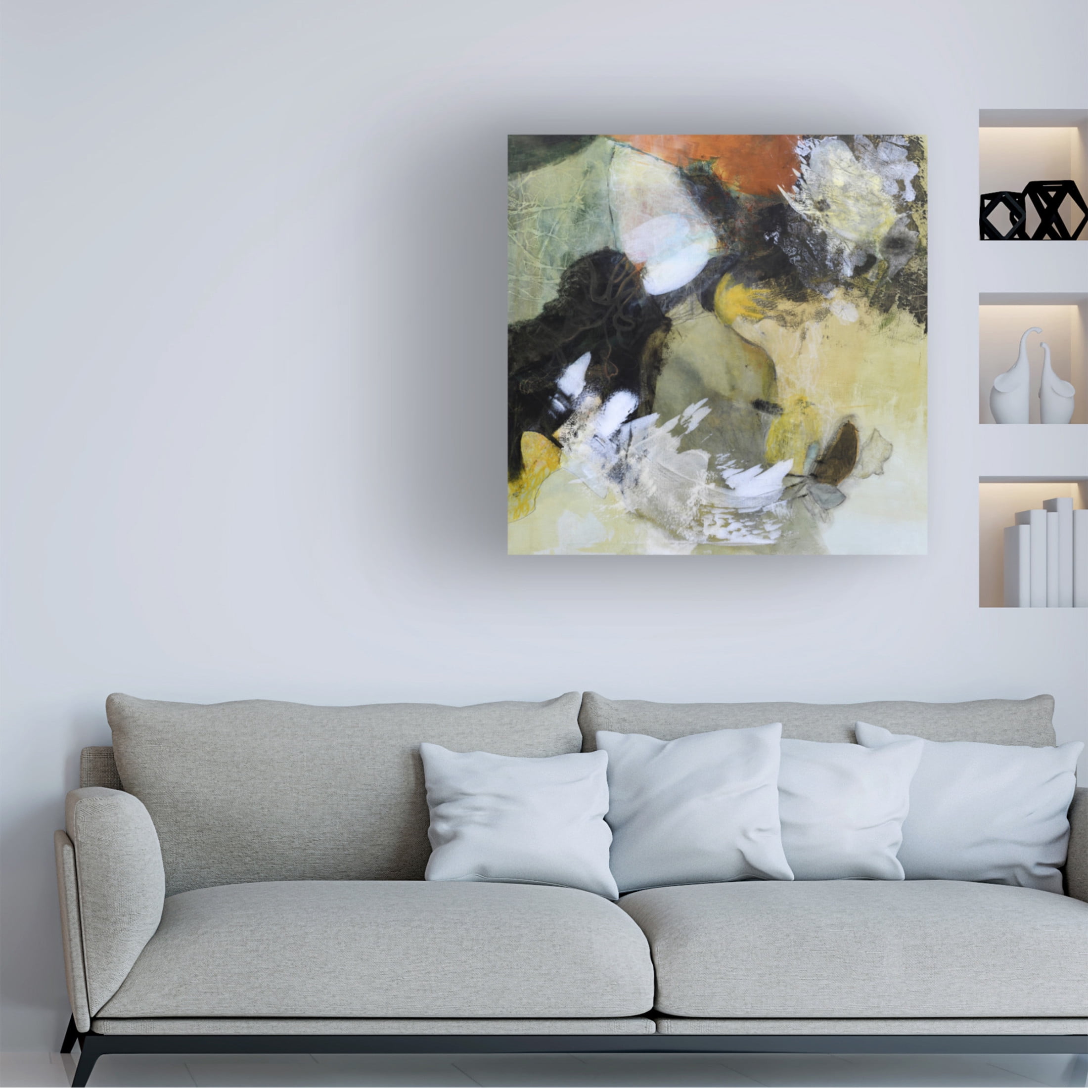 Canvas Wall Art - Jayne Walther 'Joyful Wandering' Wall Art for Living Room, Bedroom, or Office Décor by Trademark Fine Art - 35 x 35 Inches