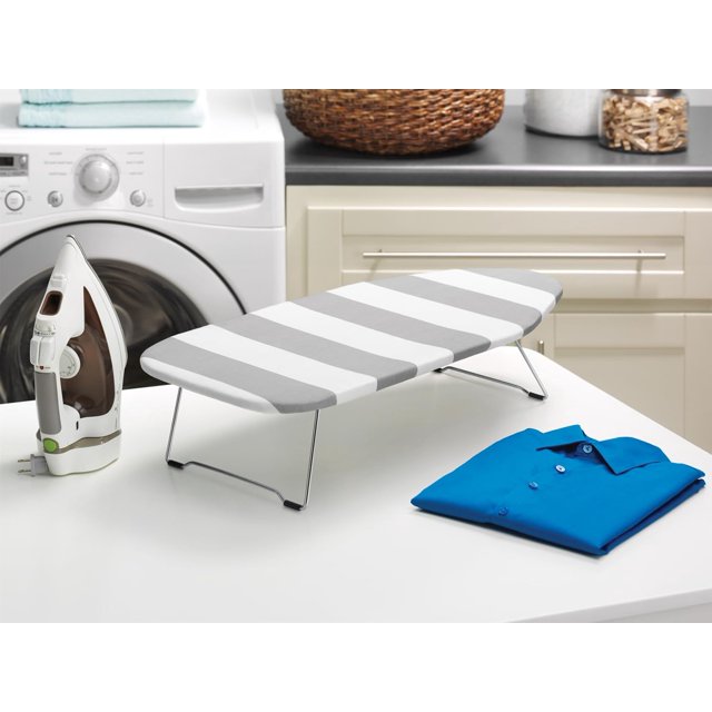 Tabletop Ironing Board / Striped Cover