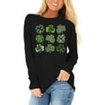 thumbnail image 3 of HAiming Womens St Patrick's Day Shirts Long Sleeve T-Shirts Crewneck Shamrock Casual Tee Shirts Tops, 3 of 5