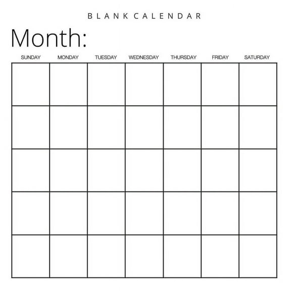 Blank Calendar: White Background, Undated Planner for Organizing, Tasks, Goals, Scheduling, DIY Calendar Book, (Paperback)