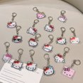 thumbnail image 3 of Lovely Cartoon Cat Acrylic Keychain Anime Figures Keychain Backpack Pendant Keyring Double-sided Kids Toys Accessories Gift, 3 of 5