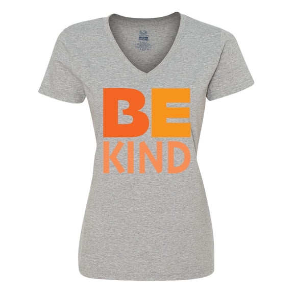 Inktastic Be Kind Logo in Orange Women's V-Neck T-Shirt