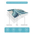 thumbnail image 4 of Quilts Queen Size Bedding Set, Teal Octopus Coastal Reversible Summer Quilt 3 Pieces, Vintage Summer Beach Nautical Lightweight Bedspreads Coverlets with 2 Pillow Shams for All Seasons, 4 of 5